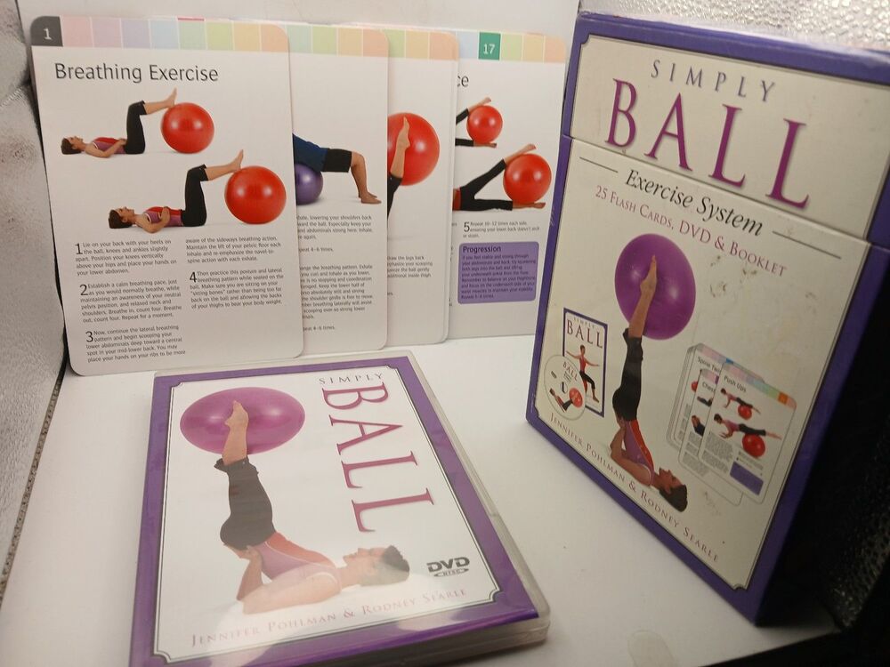 Barnes Noble Fitball Set Cards Boxed Sealed DVD Exercise Fitness Workout
